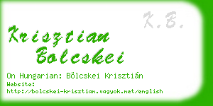 krisztian bolcskei business card
